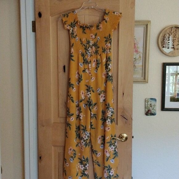 Miami Mustard Floral Jumpsuit - Picture 4 of 10